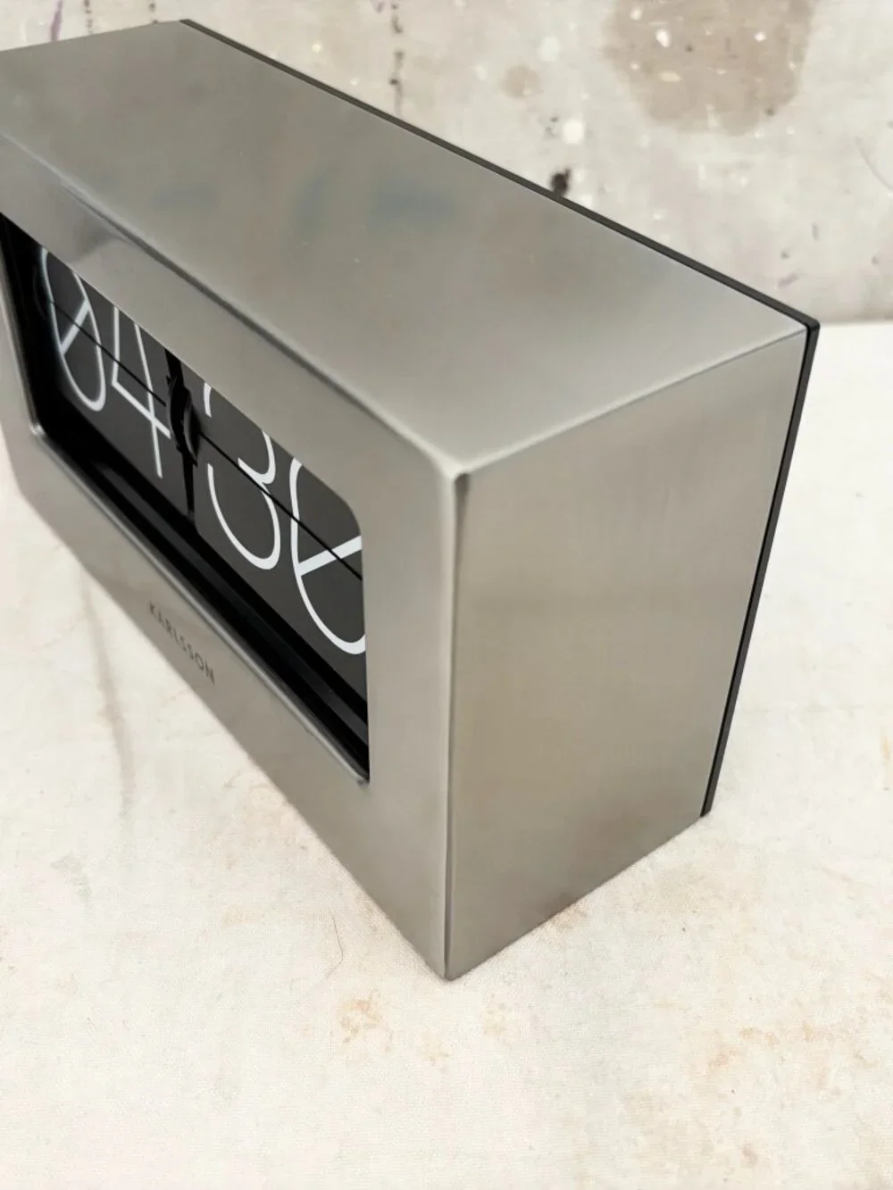 Karlsson Boxed Flip Wall/Table Clock, Silver